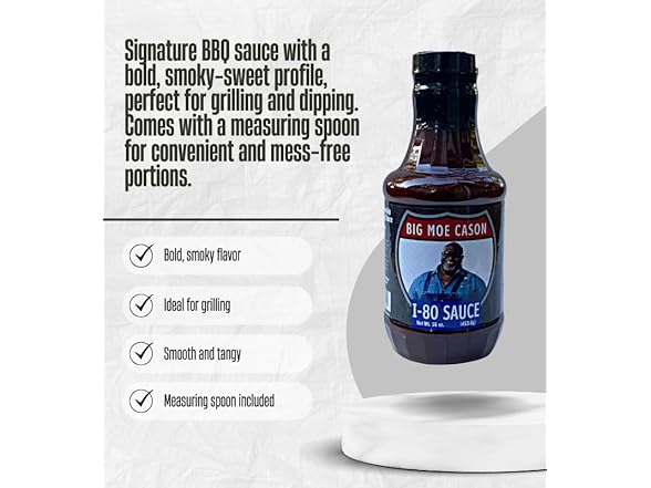 2 Item Set- Big Moe Cason BBQ Sauce & Measuring Spoons