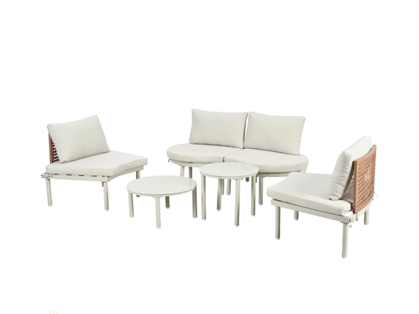Latitude Run 6pc Patio Set w/ Dual Tables -Choose Color