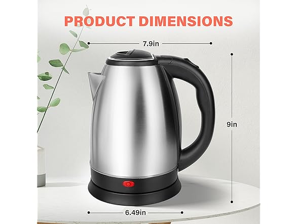 YSSOA Stainless Steel Electric Tea Kettle