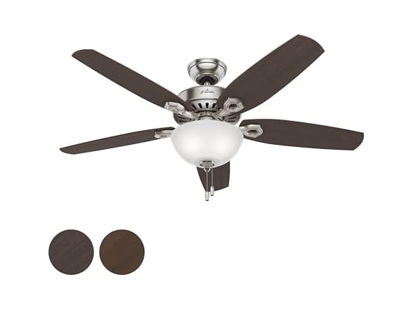 52" Hunter Fan w/Cased White Glass Light Kit