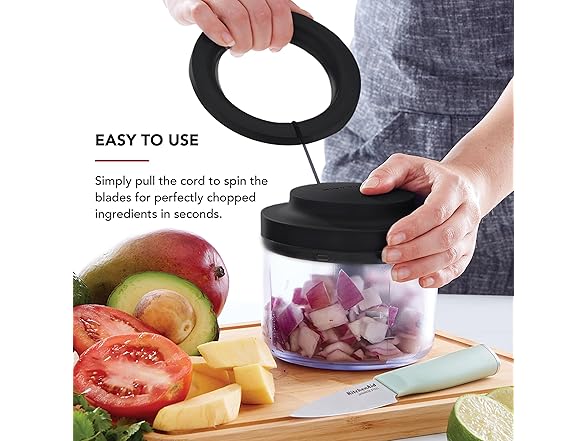 KitchenAid Manual Food Chopper, 3.8 Cup