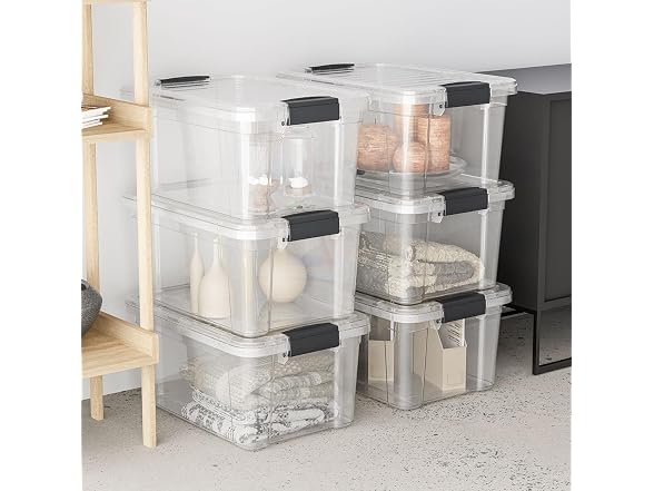 Superio Clear Storage Box with Lid, 2.3 Quart 18 Pack