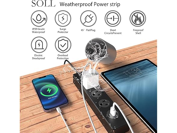 SOLL Weatherproof Power Strip