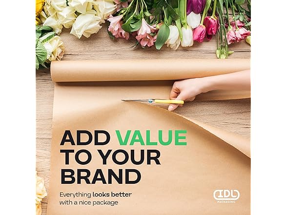 IDL Packaging Brown Kraft Paper Roll 18" x 2160" (180 feet)
