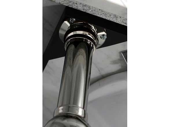Kingston Brass Vanity Top, Carrara Marble White/Polished Nickel