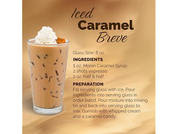 Monin | Caramel Syrup for 33.8 fl oz