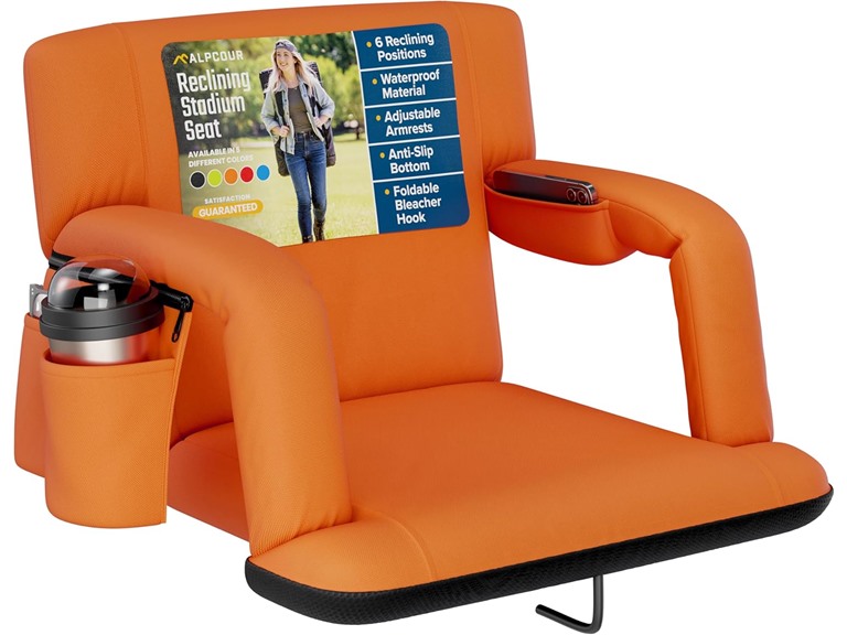 Alpcour APC-RSSAOR 21" Wide Reclining Stadium Seat w Armre