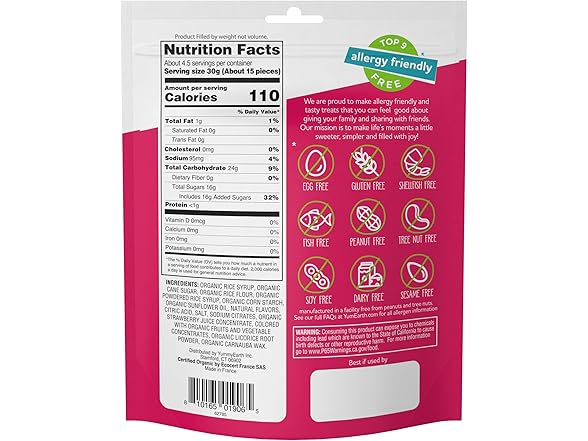 YumEarth Organic Gluten Free Strawberry Licorice