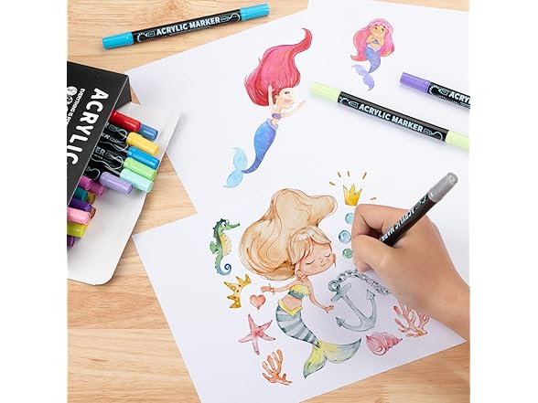 Mzh Art Dual Tip Acrylic Paint Pens