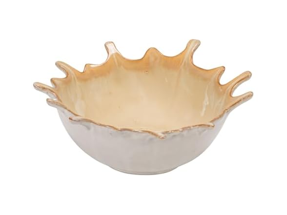 Creative Co-Op Stoneware Sunburst Artisan Bowl