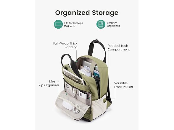 LOVEVOOK Puffer Backpack 15.6" Laptop