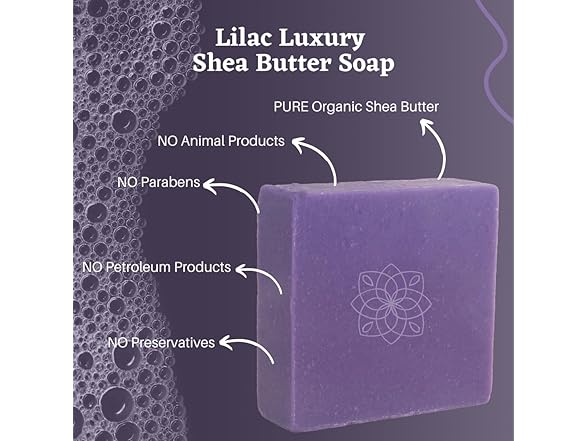 Majestic Lather Lilac Luxury Floral Bar Soap for Face & Body