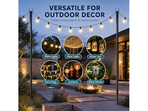 Ainclte 4 Pack 10FT Outdoor String Lights