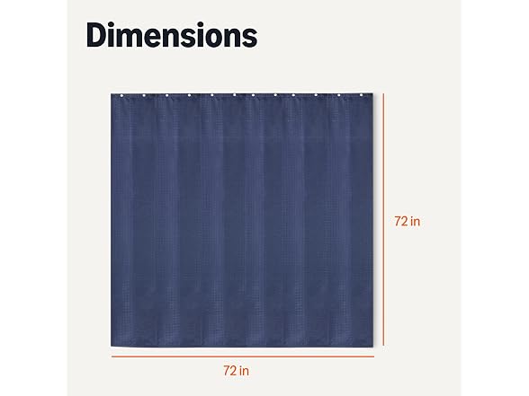 Amazon Basics Shower Curtain, Modern Waffle Texture