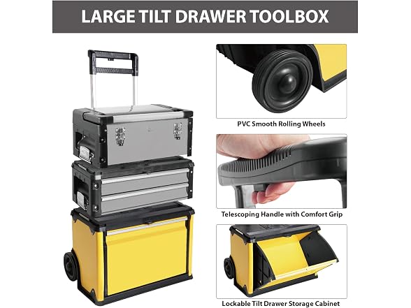 BIG RED Rolling Tool Chest2 Drawers