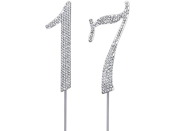 MAGJUCHE Silver 17" Crystal Cake Topper