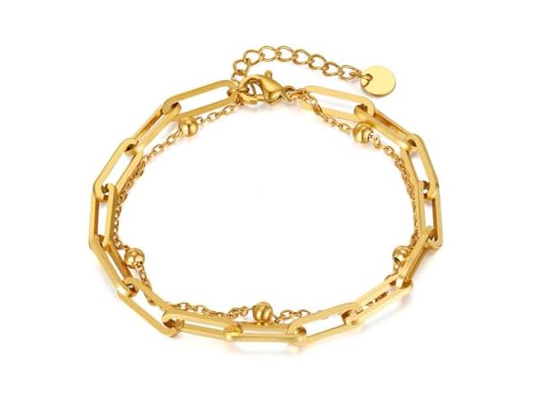Kim Carrey Double Chain Bracelet
