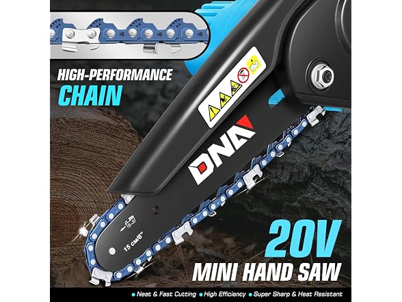 DNA MOTORING Mini Chainsaw, 6 Inch