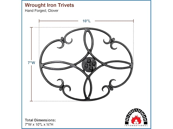 Clover Wrought Iron Trivet