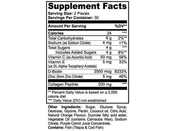 60CT VitaGlow Collagen Gummies