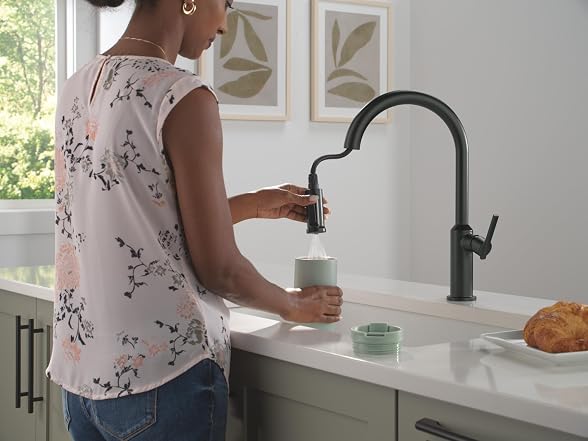 Delta Cordova Matte Black Pull Down Kitchen Faucet