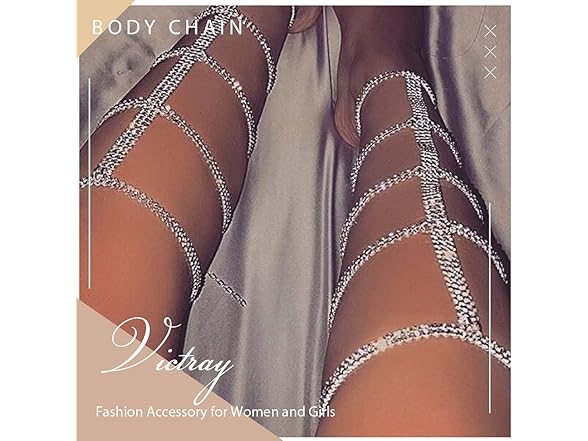 2 Pack Sparkly Thigh Chains for Women