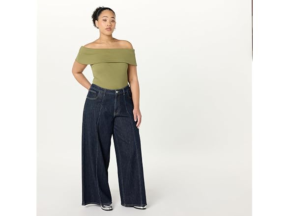 The Drop Women Jan Off Shoulder Knit Top