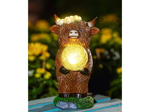 Outdoor Highland Cow Yard Statue 2-Pack