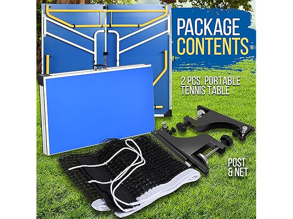 SereneLife Collapsible Full Size Ping Pong Table
