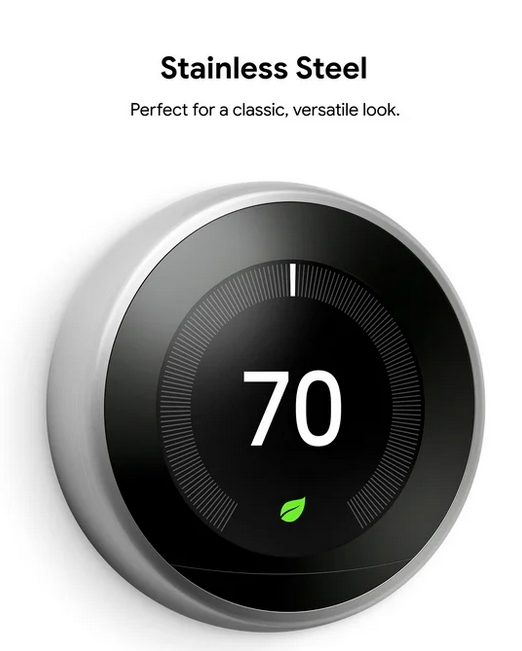 Google Nest 3rd Gen Thermostat Ref S&D Pick Color - Gallery 27