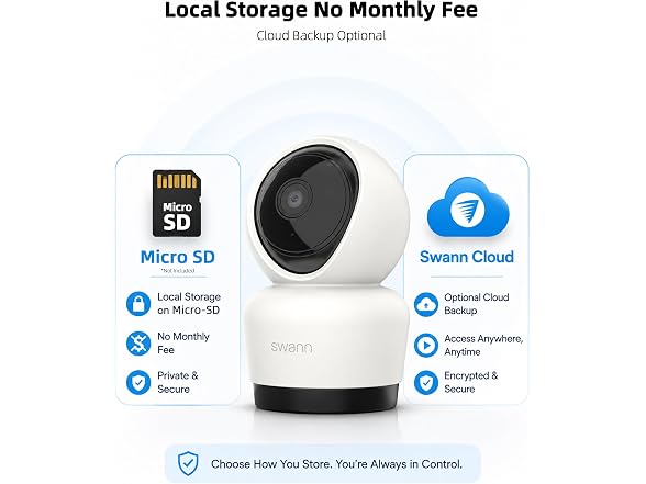 Swann 3K Indoor Pan Tilt WiFi Camera (1 or 2 Pack)