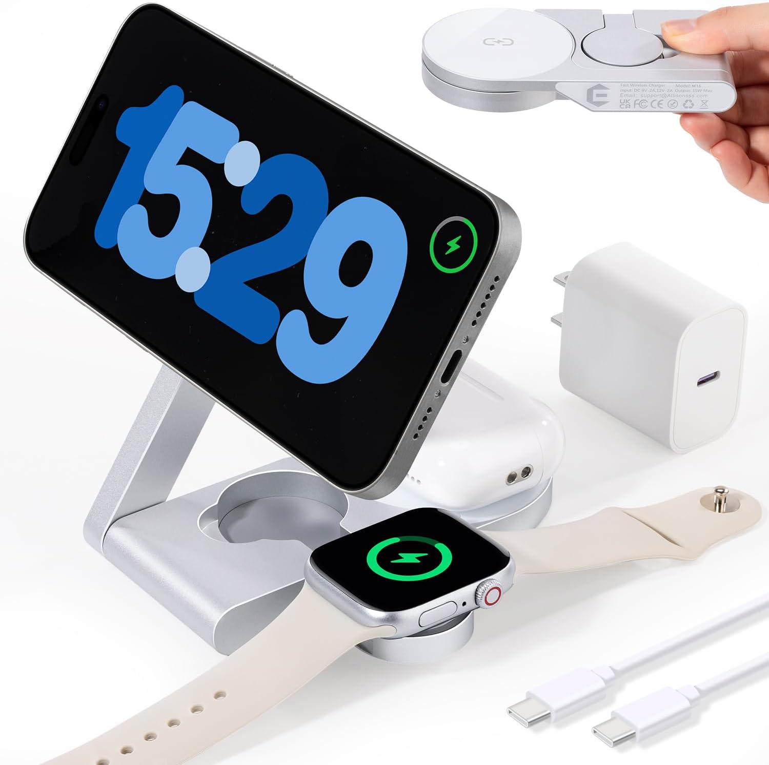 Foldable 3-in-1 Charging Station for Apple Devices - Gallery 10