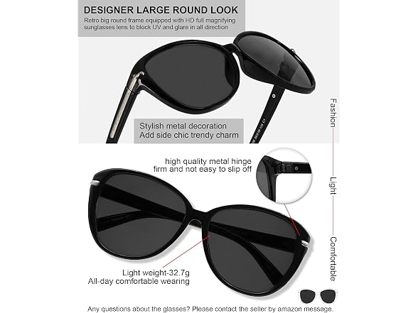 Mare Azzuro Round Reading Sunglasses UV