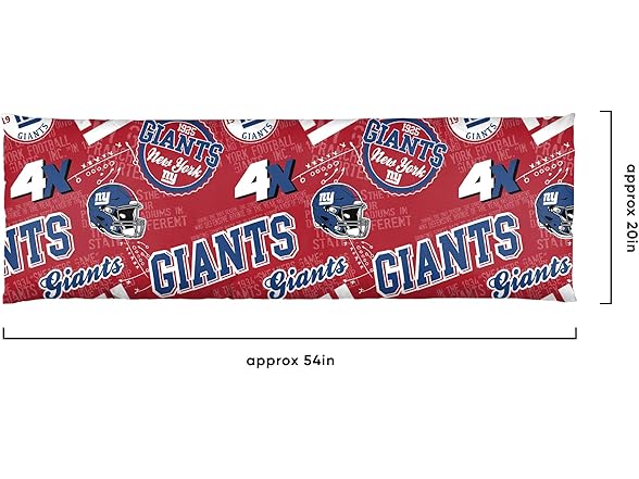 NEW YORK GIANTS Plush Body Pillow