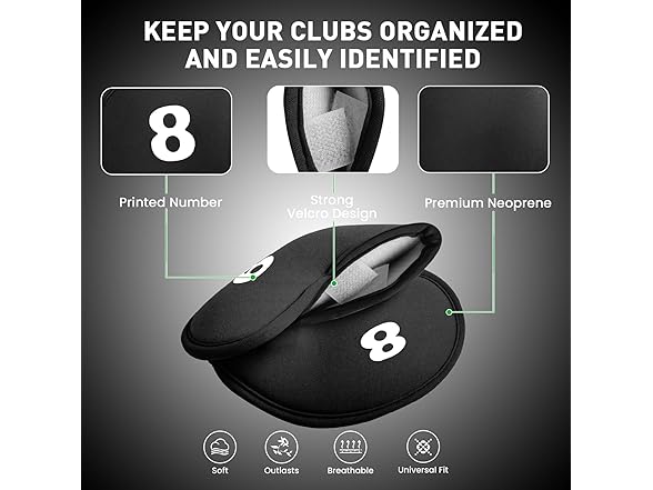 (12 Pack) Golf Club Covers Set