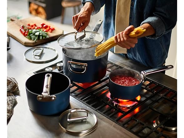 Joseph Space 6-Piece Nonstick Sauce Pan Set 