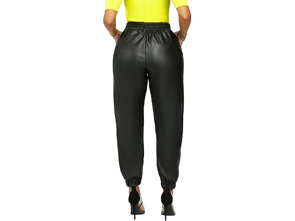 Tcremisa Women Faux Leather Pants High Trousers
