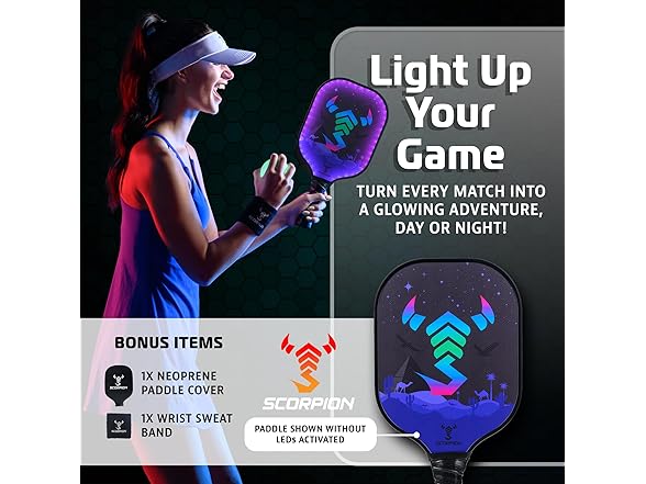 SCORPION Pioneer Pickleball Paddle LED