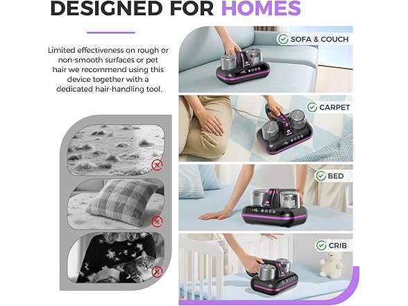 Amzany Bed Vacuum Cleaner Grey