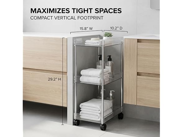 American Dream 3-Tier Acrylic Cart