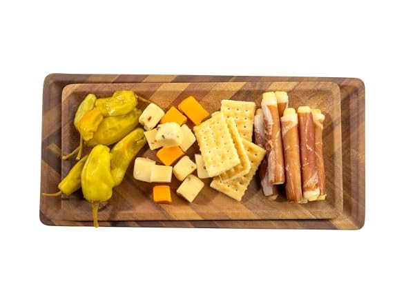 TableCraft Aeris Collection™ Rectangular Tone on Tone Serving Plate