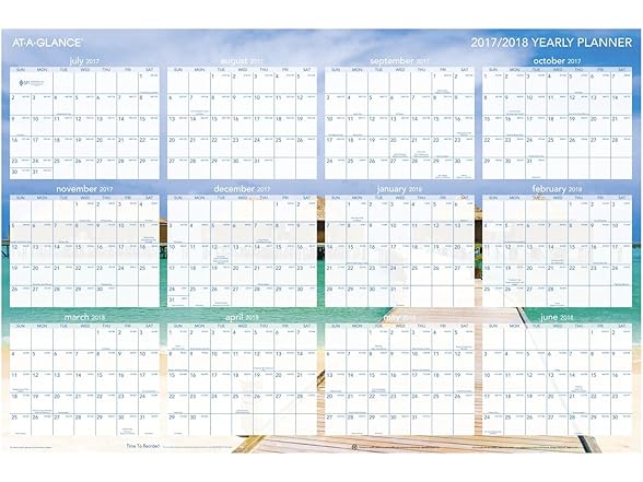 AT-A-GLANCE Wall Planner, 24" x 36", Erasable