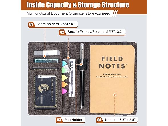 Plinyvel Notebook Cover for Field Notes