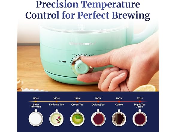 Elite Gourmet 1.2L Electric Glass Kettle