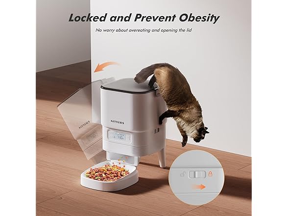 Nityers 4L Timed Automatic Cat Feeder