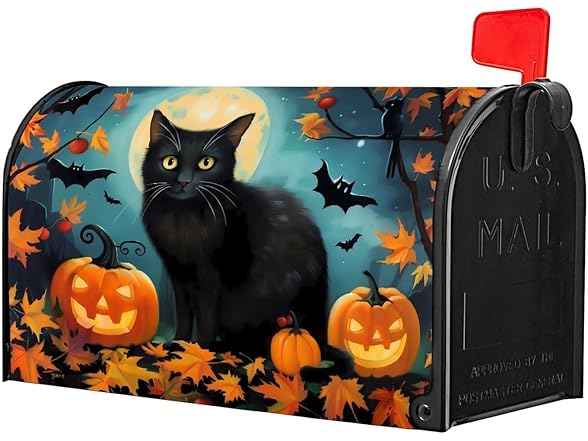 Halloween Mailbox Cover Owl Pumpkin