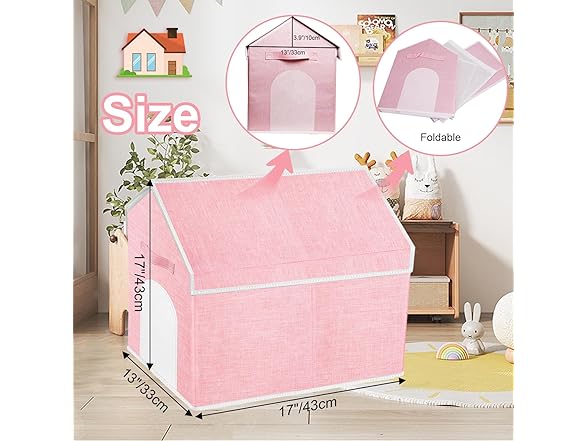 Large Toy Box Storage Organizer with Lid