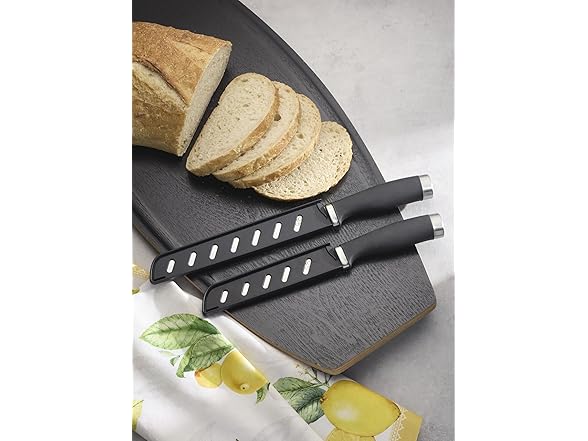 Hampton Forge Silverware Set, Epicure Bread Knives 2 Piece