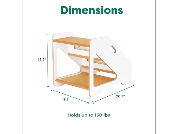 Furhaven Steady Paws 3-Step Pet Stairs, White Tan
