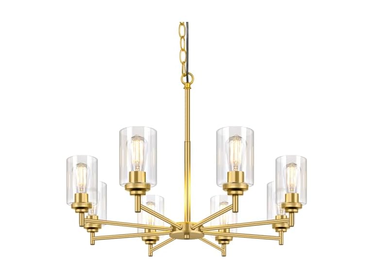 Sucolite KN0001 8-Light Chandelier,Gold